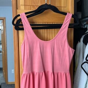 NORDSTROM brand salmon pink sleeveless maxi dress tiered